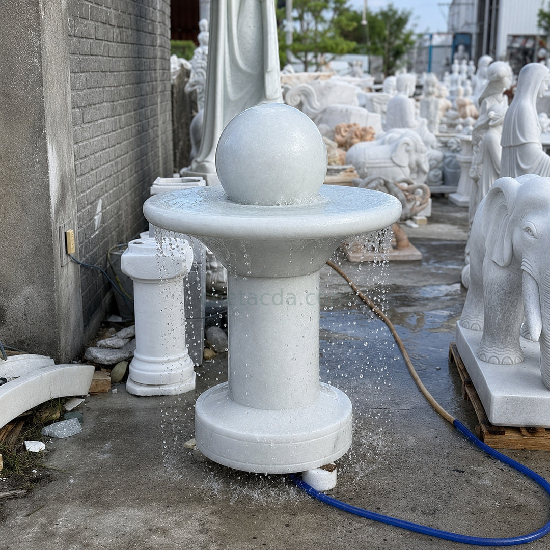 12 mẫu đài phun nước bằng đá đẹp cho sân vườn