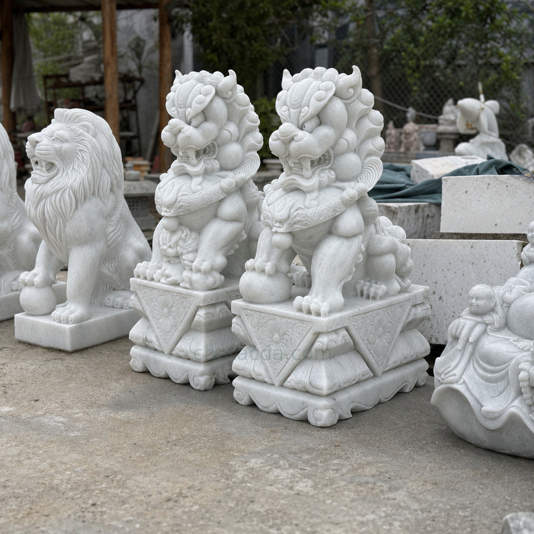 Cổng trượt và cổng tự động: đặt Kỳ Lân, Voi, đèn đá ở đâu an toàn? – Chế Tác Đá