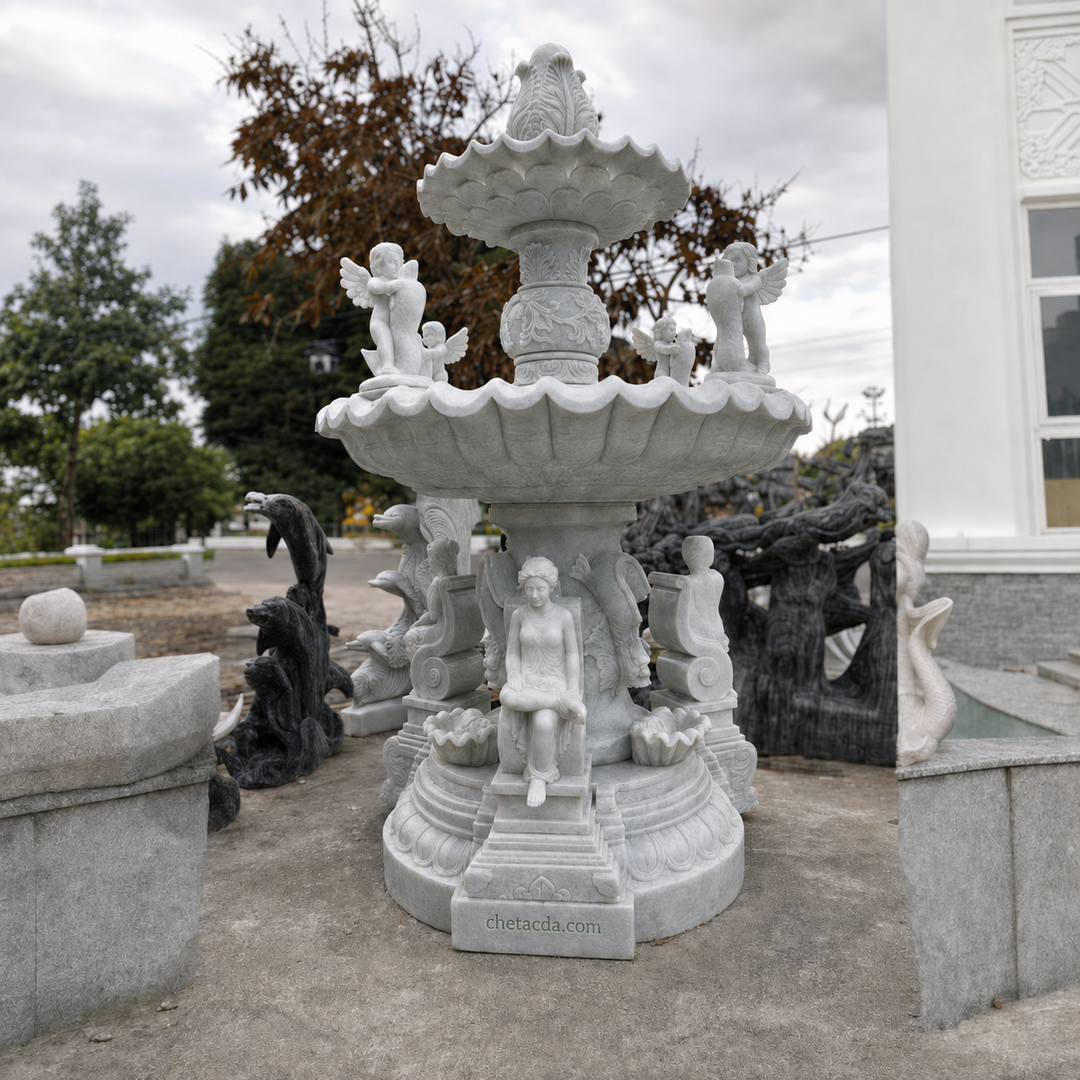 Tượng Marble ở biệt thự ven biển: hạn chế muối, gió và cát bám - Chế Tác Đá