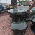 Bộ bàn ghế đá nguyên khối sân vườn ảnh thực tế số 1
