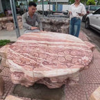 Bàn ghế đá nguyên khối uống trà sân vườn ảnh thực tế số 4