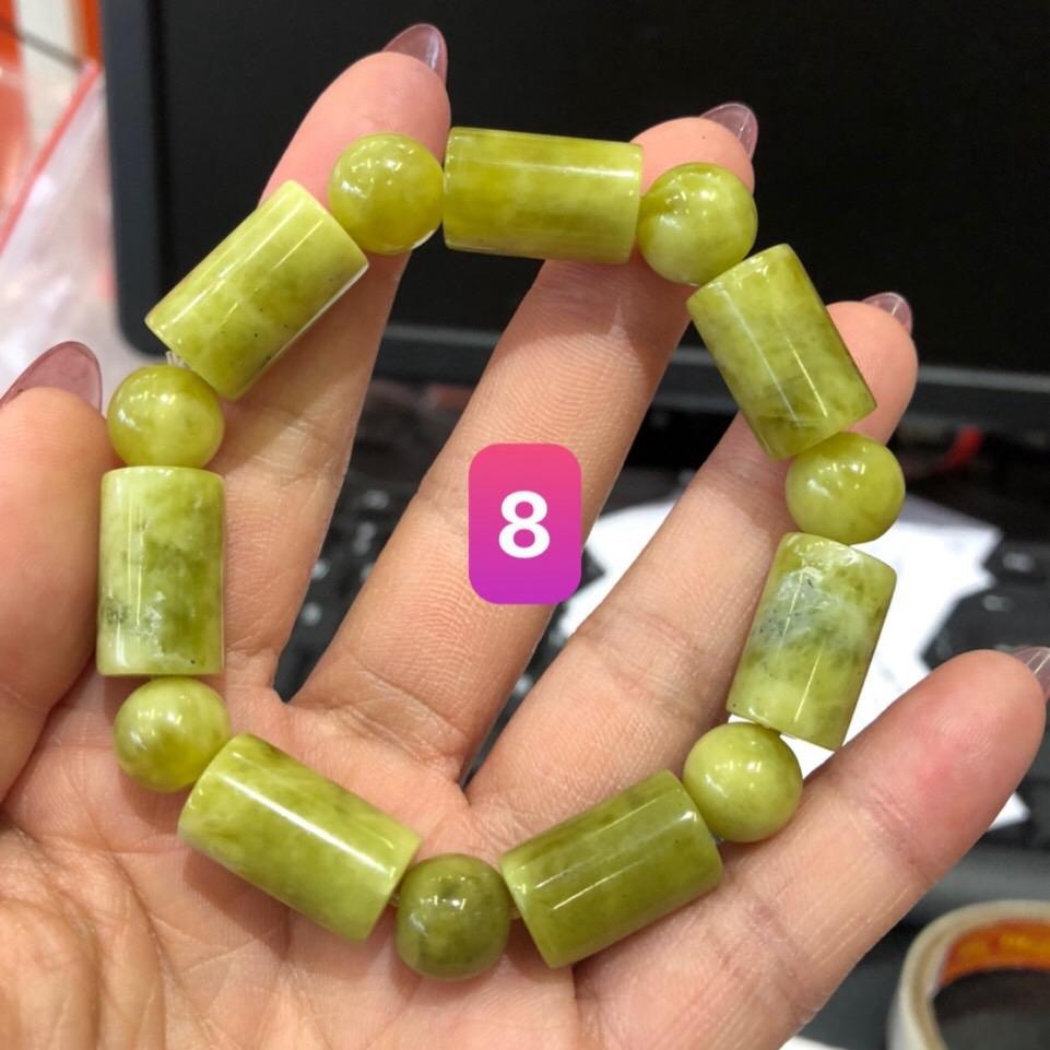 Vòng đeo tay đá xanh sepeentin  8li-10li