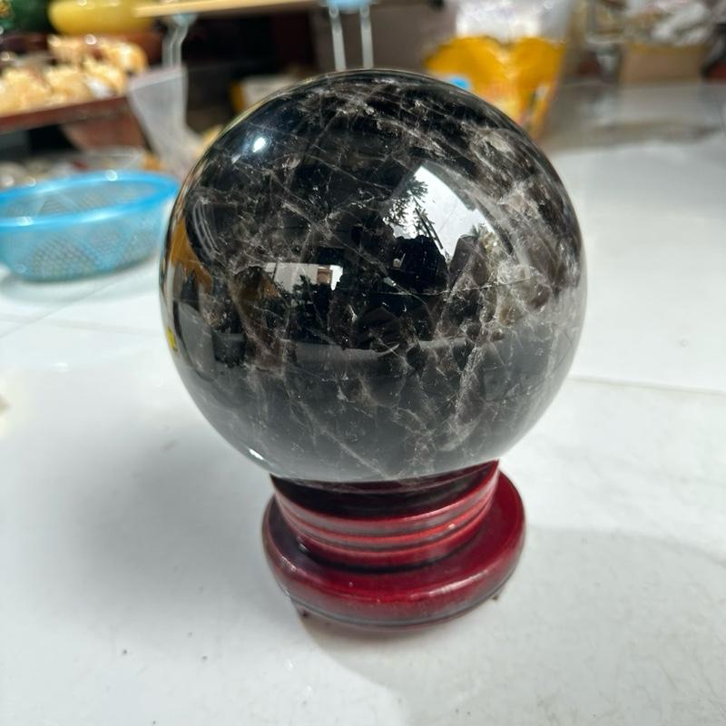 Bi Cầu Thạch Anh Đen - Size 16cm - 4,9kg