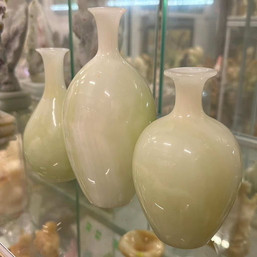 Bộ 3 bình hoa đá onyx