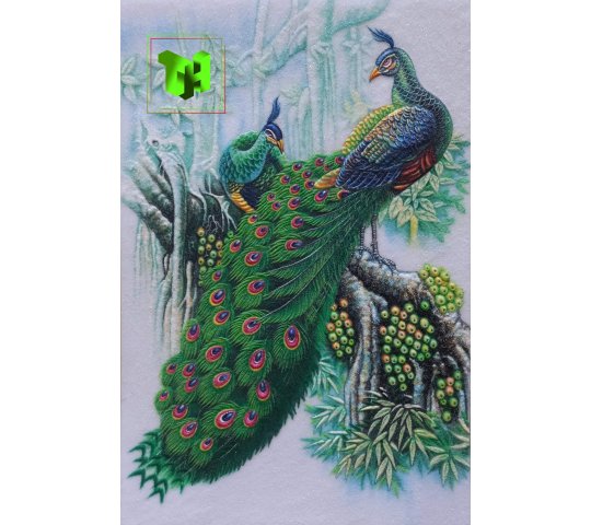 Tranh Đá Quý Đôi công sang trọng - quý phái - đẳng cấp Phong Thủy – Vẻ đẹp sơn thủy hữu tình - HTX. Tân Ngọc Phát