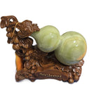 Hồ lô đá Onyx khắc chữ phúc lộc. Chất đá nguyên khối đẹp, chơi chưng bày phong thủy, trang trí…