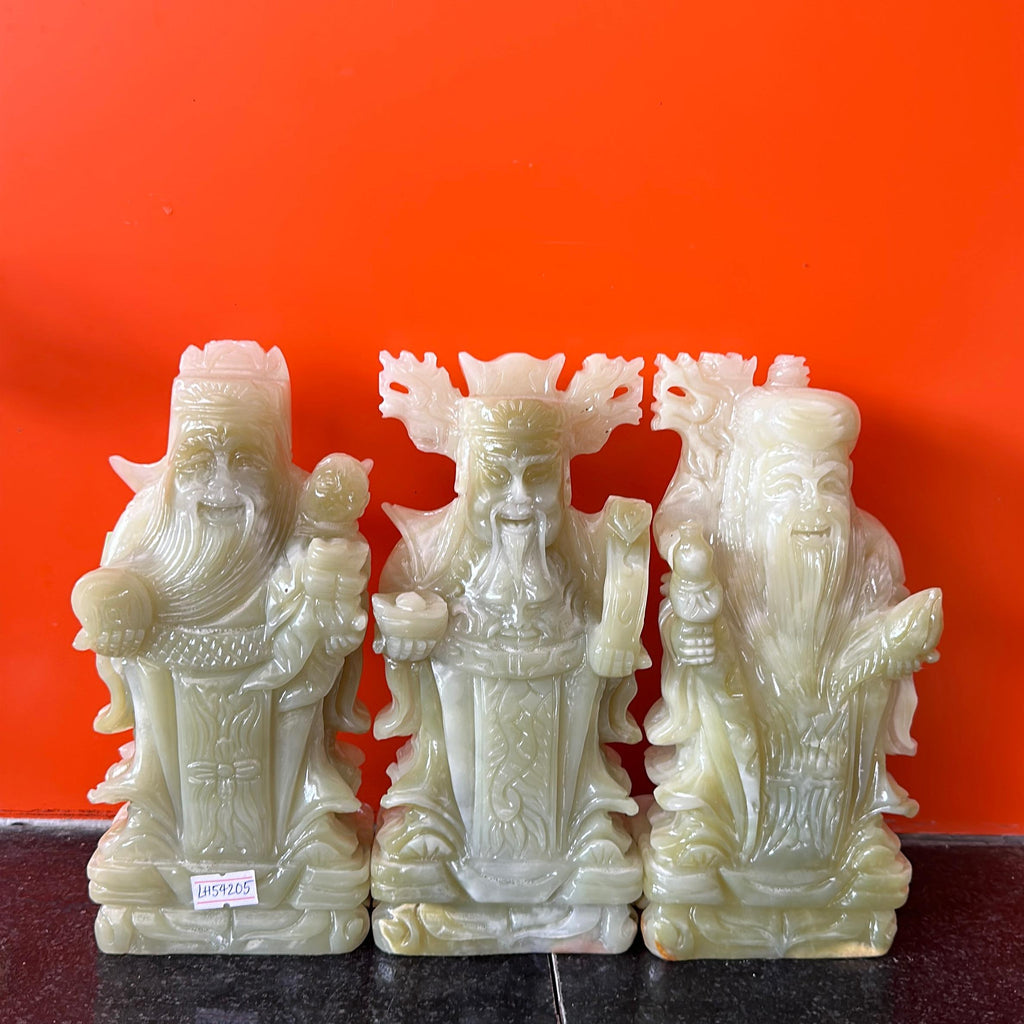 Tam  đa phúc lộc thọ, đá onyx xanh