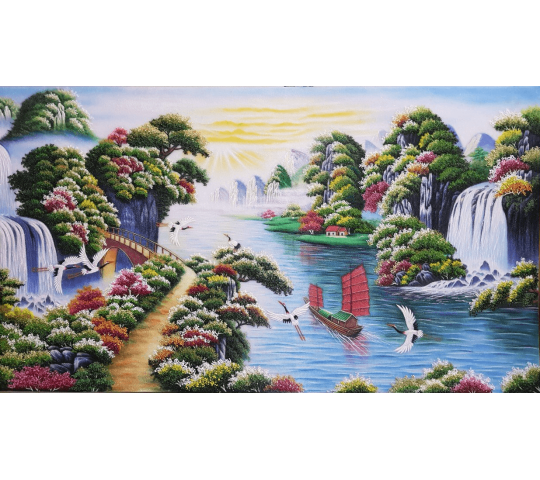 Tranh Đá Quý Phong Cảnh Phong Thủy - HTX. Tân Ngọc Phát