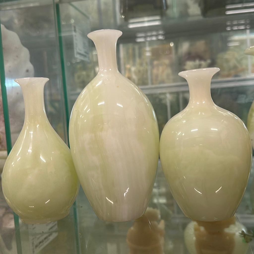 Bộ 3 bình hoa đá onyx