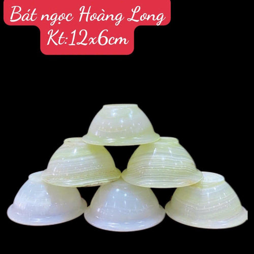 Bát đá vàng hoàng Long , bát đá xanh Onyx Pakistan bát để thờ hoặc trưng – ảnh sản phẩm 2 – Xuân Ngọc Phát
