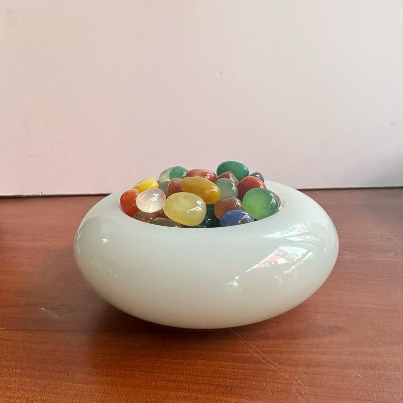 Bát Ngọc Mã Não 15cm kèm sỏi Mã Não đủ màu