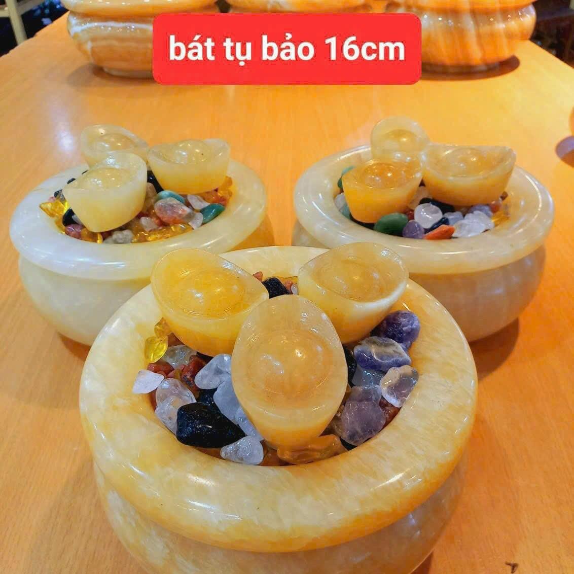 Bát tụ bảo đá vàng hoàng Long đủ size 10 30cm Phòng Khách – ảnh sản phẩm 9 – Xuân Ngọc Phát