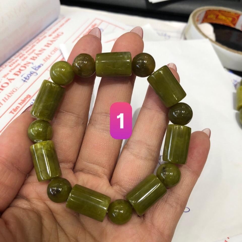Vòng đeo tay đá xanh sepeentin  8li-10li