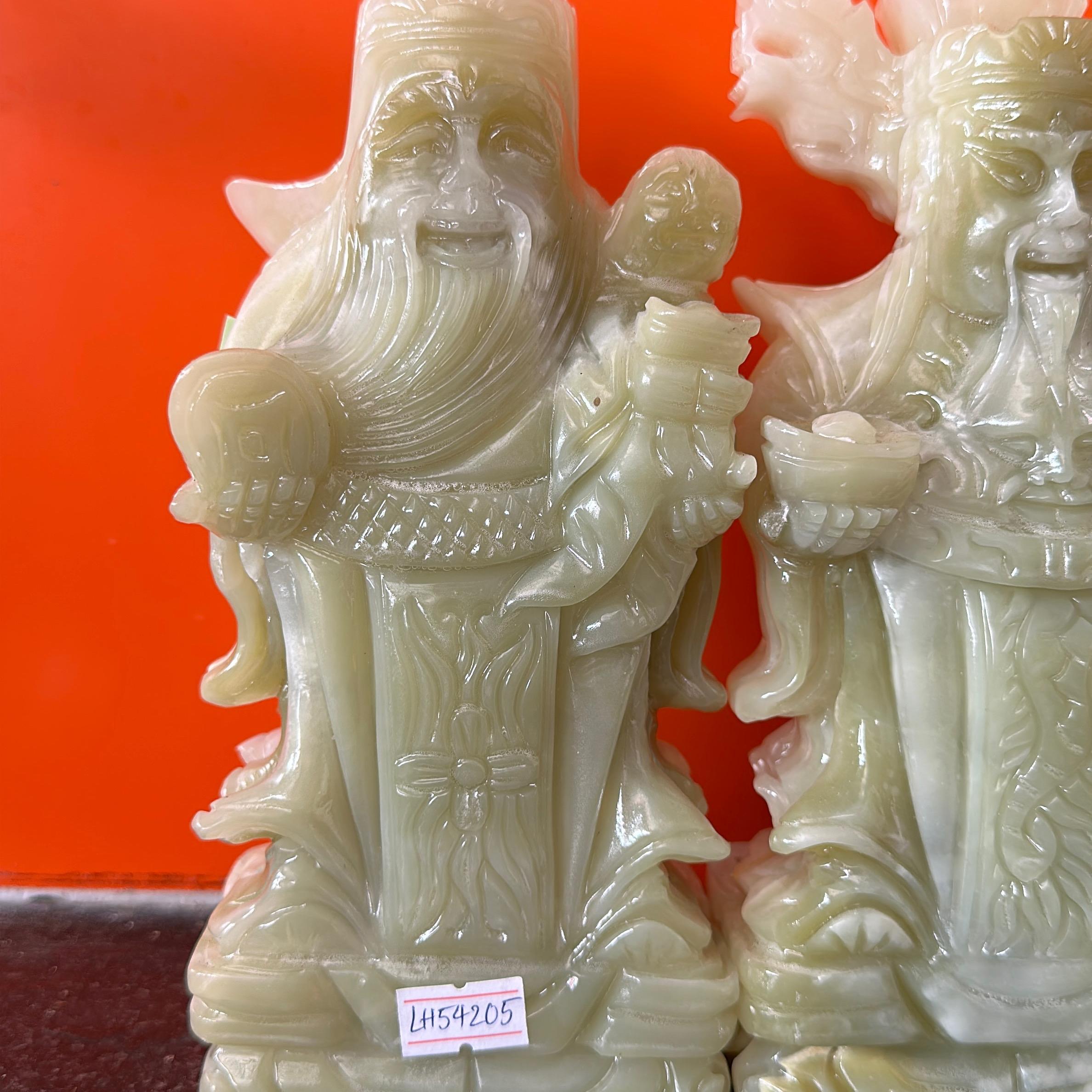 Tam  đa phúc lộc thọ, đá onyx xanh