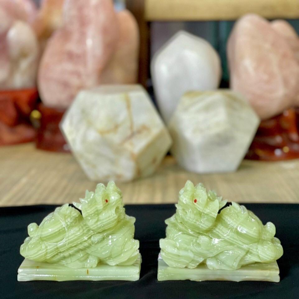 Tỳ hưu đá onyx xanh 10cm-20cm