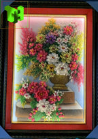 Tranh Đá Quý Bình Hoa Tĩnh Vật Sang Trọng Nghệ Thuật Phong Thủy – Sang trọng, tinh tế và ấm áp không gian chế tác từ đá quý tự nhiên Lục Yên