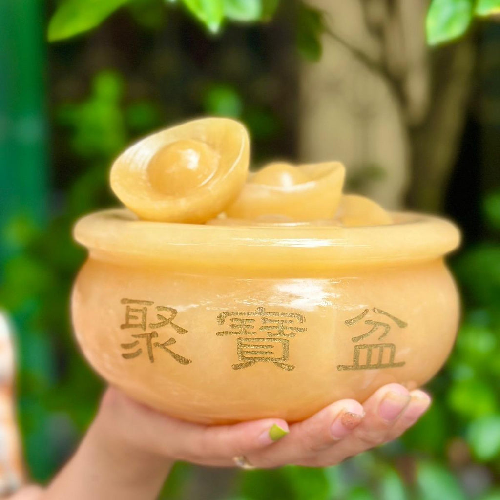 Bát tụ bảo đá hoàng long