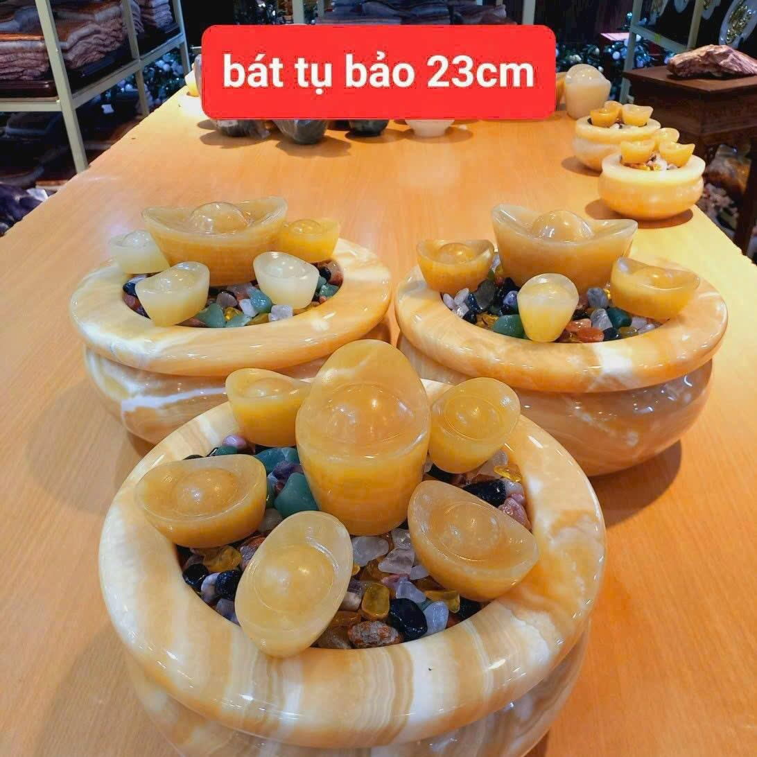 Bát tụ bảo đá vàng hoàng Long đủ size 10 30cm Phòng Khách – ảnh sản phẩm 10 – Xuân Ngọc Phát