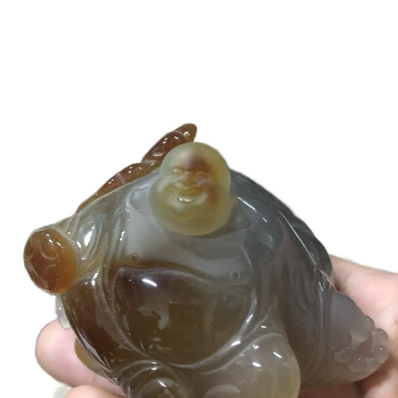 Ngài di lặc ngọc mã não . Sản phẩm ngọc đá chế tác thủ công! Chơi phong thủy, trang trí, chưng bày !