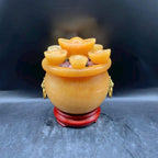 Bát tụ bảo đá vàng hoàng Long kích thước 26cm trưng ban thần tài , để trưng phòng e