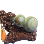 Hồ lô đá Onyx khắc chữ phúc lộc. Chất đá nguyên khối đẹp, chơi chưng bày phong thủy, trang trí…