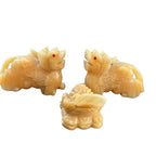 Tỳ hưu đá vàng hoàng Long + cóc đá vàng hoàng Long size 15 cm