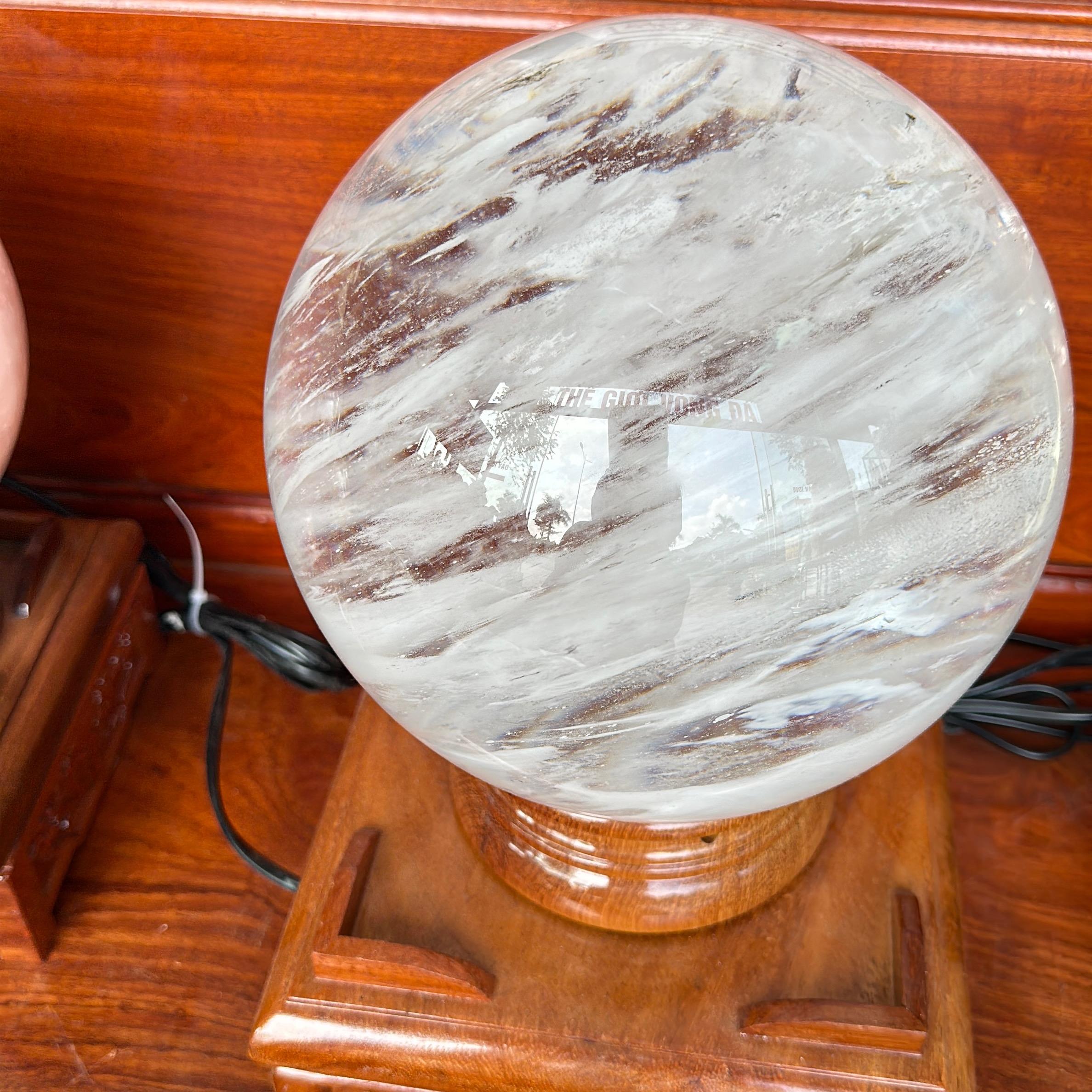 Bi cầu Obisidian  Trắng+ đế 7 màu