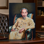 Tranh Đá Quý Cao Cấp Chân Dung Hồ Chí Minh – Mẫu 02 - Hình ảnh chi tiết 2