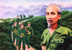 Tranh Đá Quý Cao Cấp Bác Hồ hành quân – Mẫu 02 - Hình ảnh chi tiết 6