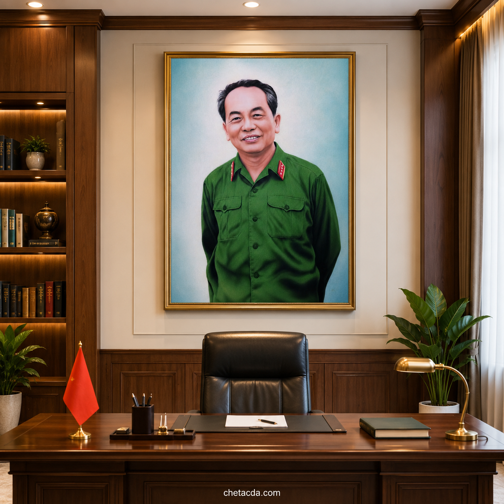 Tranh Đá Quý Cao Cấp Đại Tướng Võ Nguyên Giáp – Mẫu 02 - Hình ảnh chi tiết 3