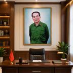 Tranh Đá Quý Cao Cấp Đại Tướng Võ Nguyên Giáp – Mẫu 02 - Hình ảnh chi tiết 3
