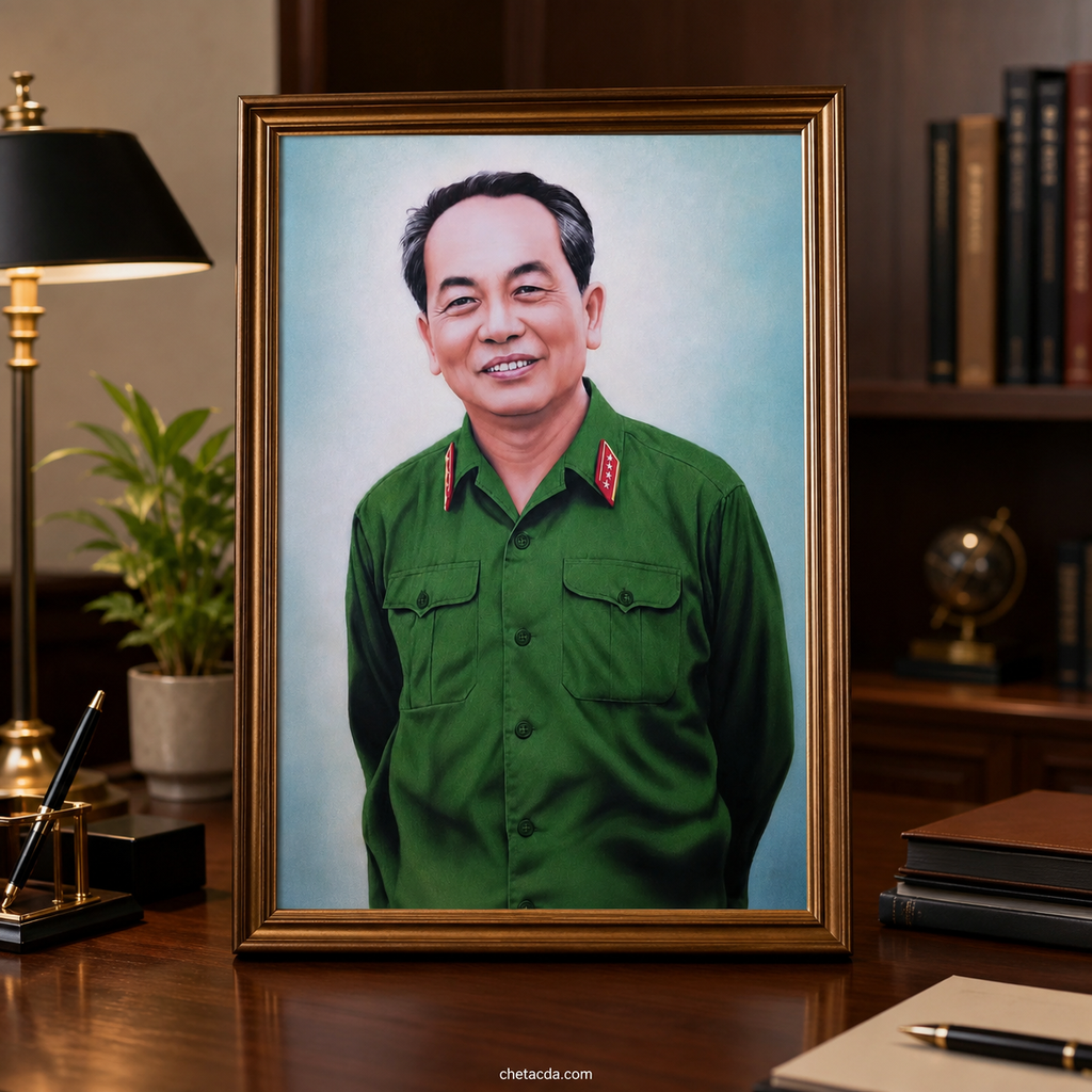 Tranh Đá Quý Cao Cấp Đại Tướng Võ Nguyên Giáp – Mẫu 02 - Hình ảnh chi tiết 5