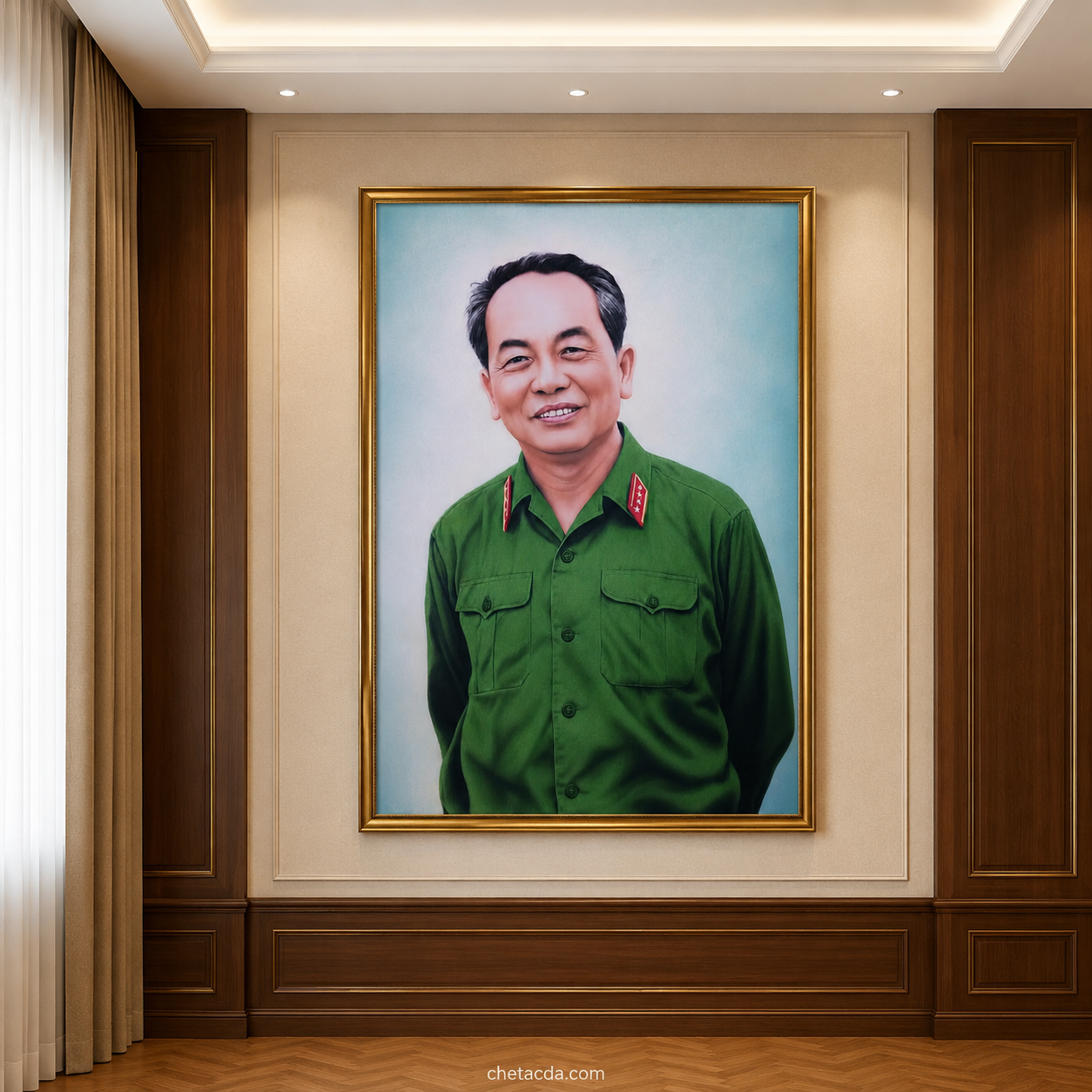 Tranh Đá Quý Cao Cấp Đại Tướng Võ Nguyên Giáp – Mẫu 02 - Hình ảnh chi tiết 8