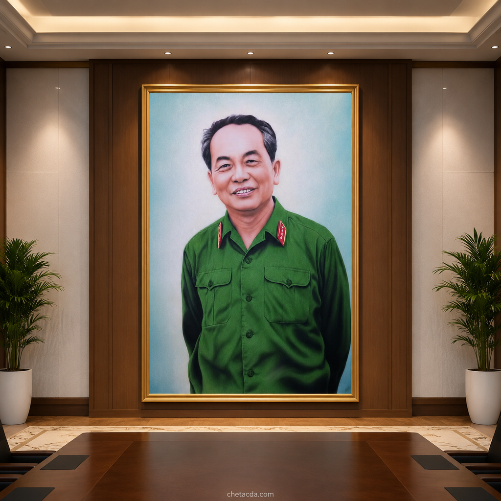 Tranh Đá Quý Cao Cấp Đại Tướng Võ Nguyên Giáp – Mẫu 02 - Hình ảnh chi tiết 4