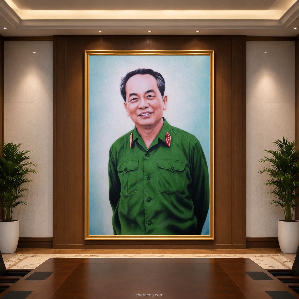 Tranh Đá Quý Đại Tướng Võ Nguyên Giáp – Chế Tác Thủ Công – ảnh sản phẩm 4 – Xuân Ngọc Phát