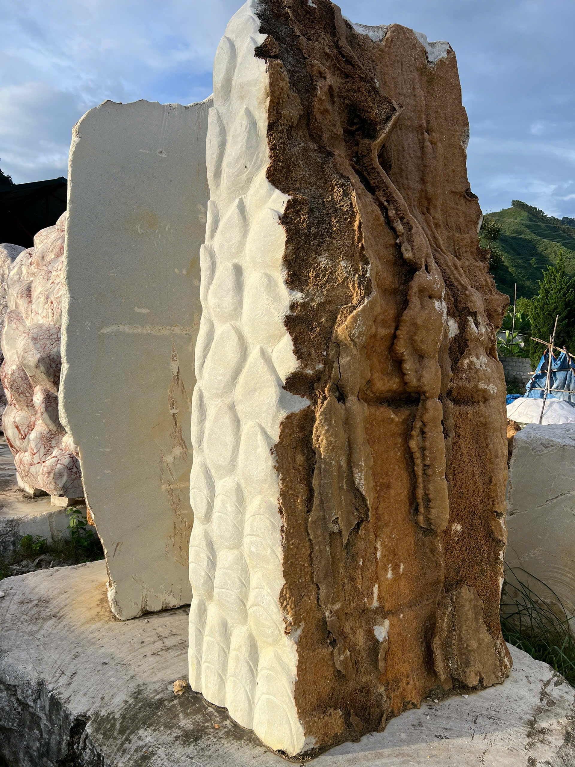 Đá Marble Trắng Cộng Sinh Canxit – Vẻ Đẹp Nguyên Bản Của Tự Nhiên, Độc Bản Và Đầy Giá Trị