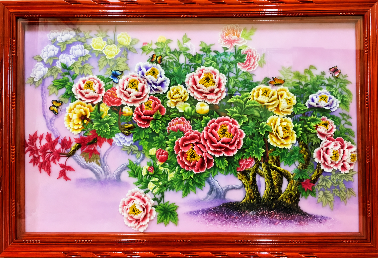 Tranh Đá Quý Hoa Mẫu Đơn 3D – ảnh sản phẩm 1 – Xuân Ngọc Phát