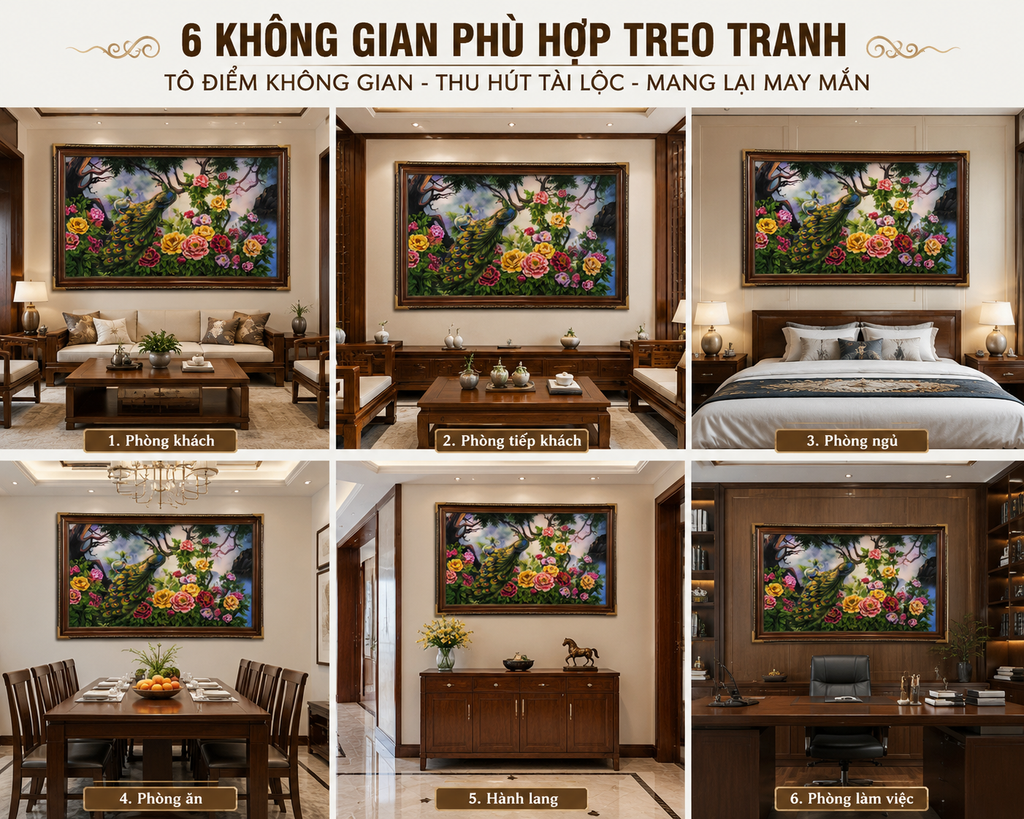 Tranh Đá Quý Cao Cấp Phú Quý Mãn Đường TPC 061 - Hình ảnh chi tiết 2