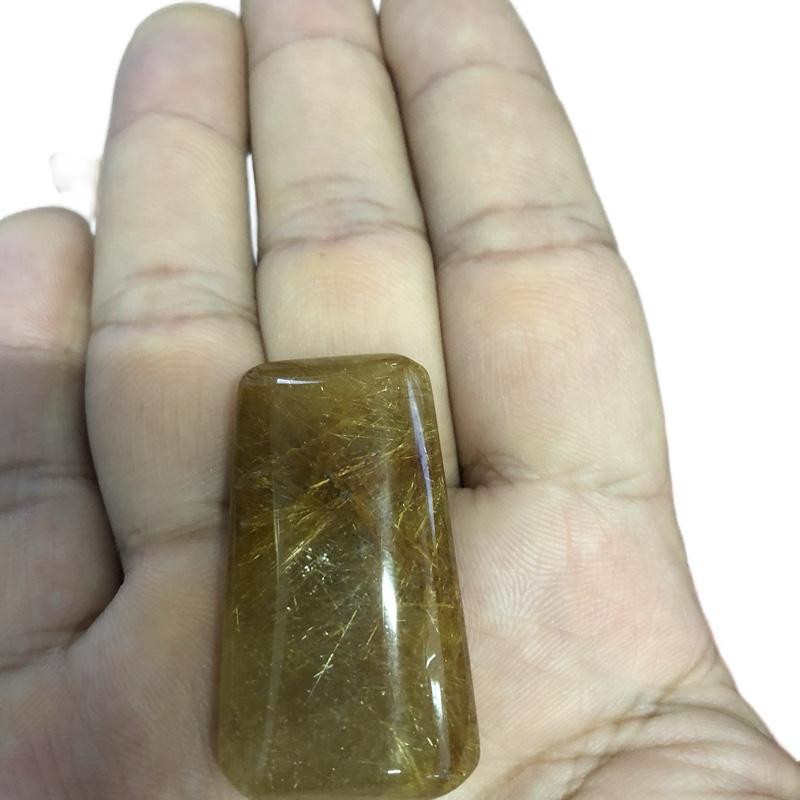 Vô Sự Bài Thạch Anh Tóc Vàng Chơi Phong Thủy Trang Sức Trang Trí Sản Phẩm Độc Đáo
