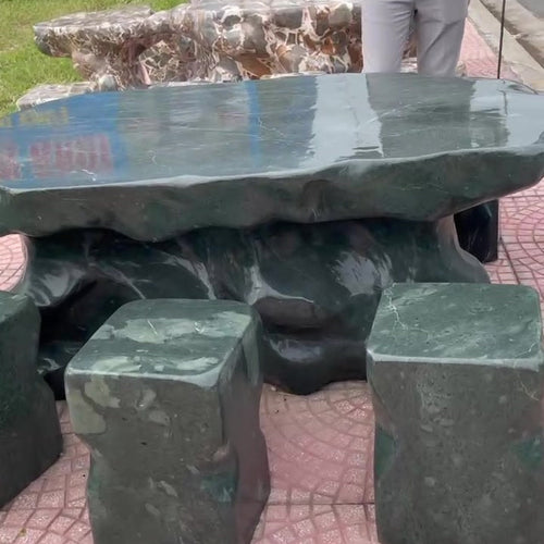 Bàn Ghế Đá Tự Nhiên Nguyên Khối Cho Sân Vườn Sang Trọng – ảnh sản phẩm 1 – Xuân Ngọc Phát