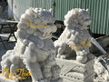 Cặp Tượng Kỳ Lân bằng đá Cẩm Thạch Trắng - Cao 155cm - Dành cho Không Gian Tâm Linh - Tân Ngọc Phát