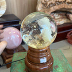 Bi cầu vàng Obisidia vàng+ đế 3 màu