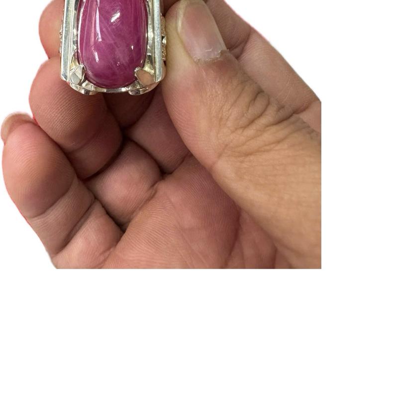 Nhẫn bạc đính đá ruby, hàng trang sức , chơi thời trang, trang trí, sưu tầm..v.v..