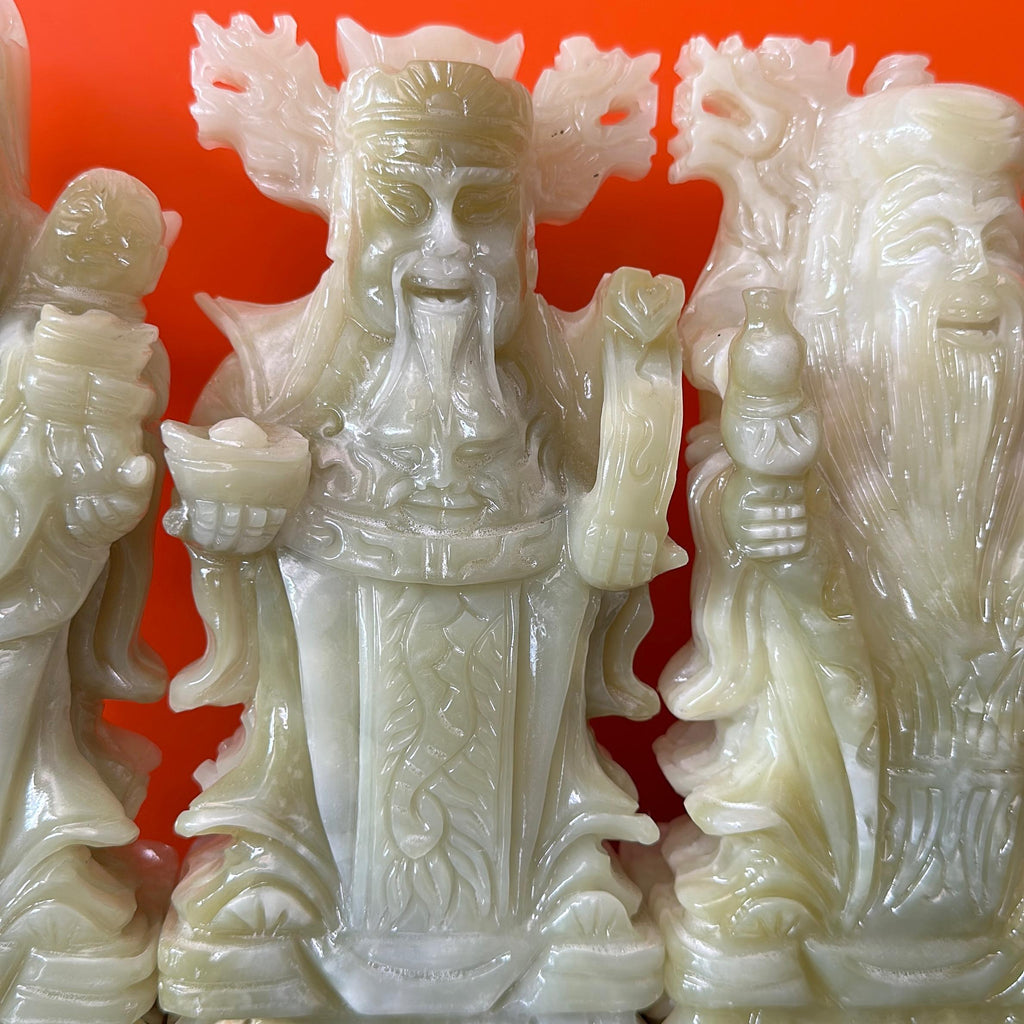 Tam  đa phúc lộc thọ, đá onyx xanh