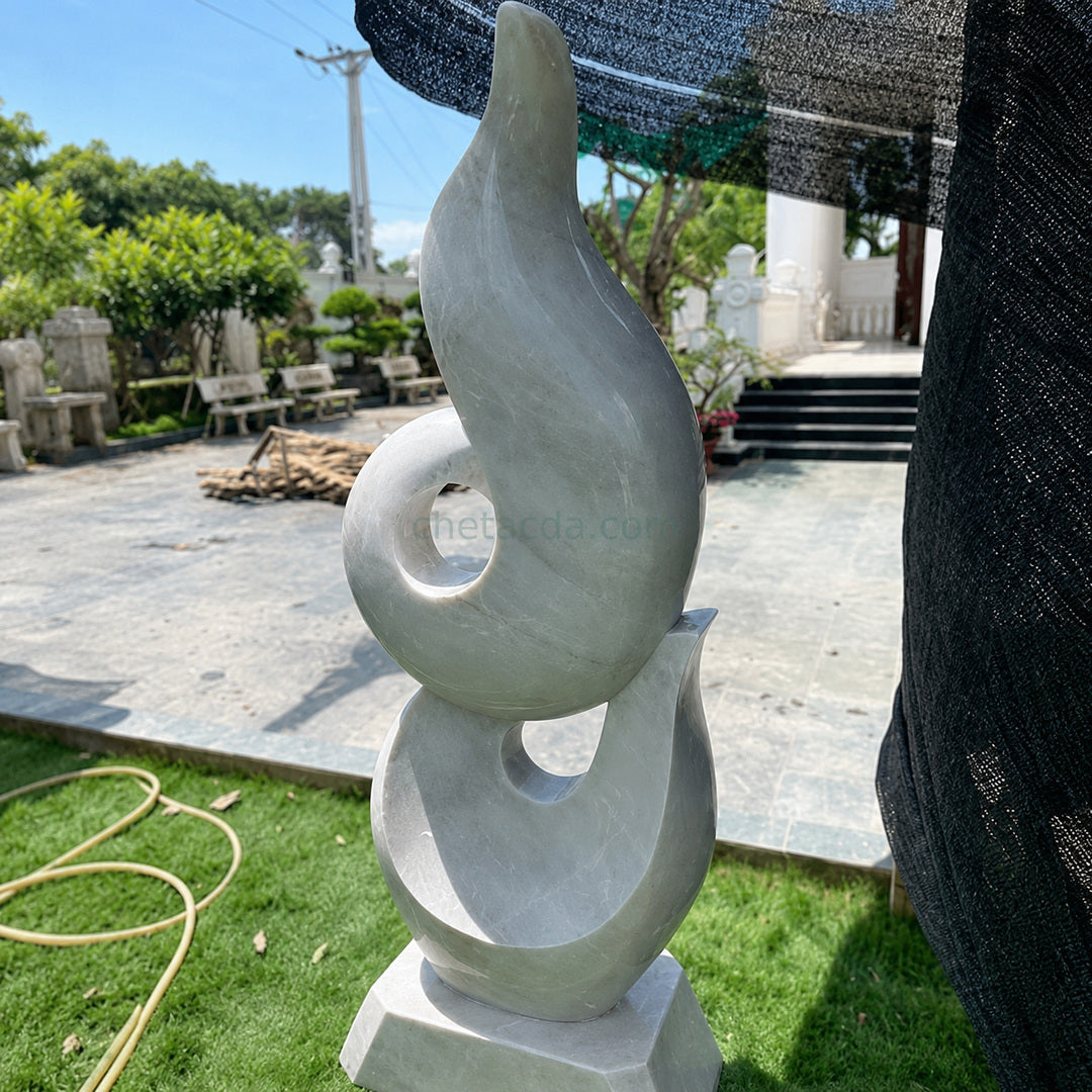 Tượng đá nghệ thuật cẩm thạch trắng - Xuân Ngọc Phát