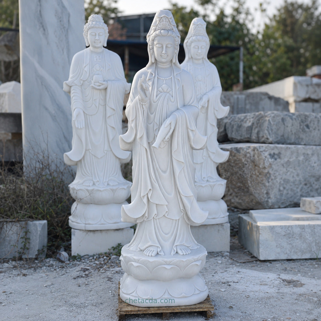 Tượng Phật Quan Âm bằng đá - Xuân Ngọc Phát