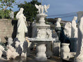Đài Phun Nước Thiên Thần bằng đá Tự Nhiên - Cẩm Thạch - Trắng - Cao 250cm - Trang Nghiêm Bền Đẹp - Tân Ngọc Phát