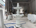 Đài Phun Nước Sân Vườn bằng đá Cao 1,5m - Cẩm Thạch - Trắng Trong Xanh - Cao 150cm - đá Tự Nhiên Nguyên Khối - Tân Ngọc Phát