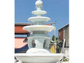 Đài Phun Nước Bi Xoay đá Cẩm Thạch Trắng Xanh - Cao 150cm - Điêu Khắc Thủ Công - Tân Ngọc Phát