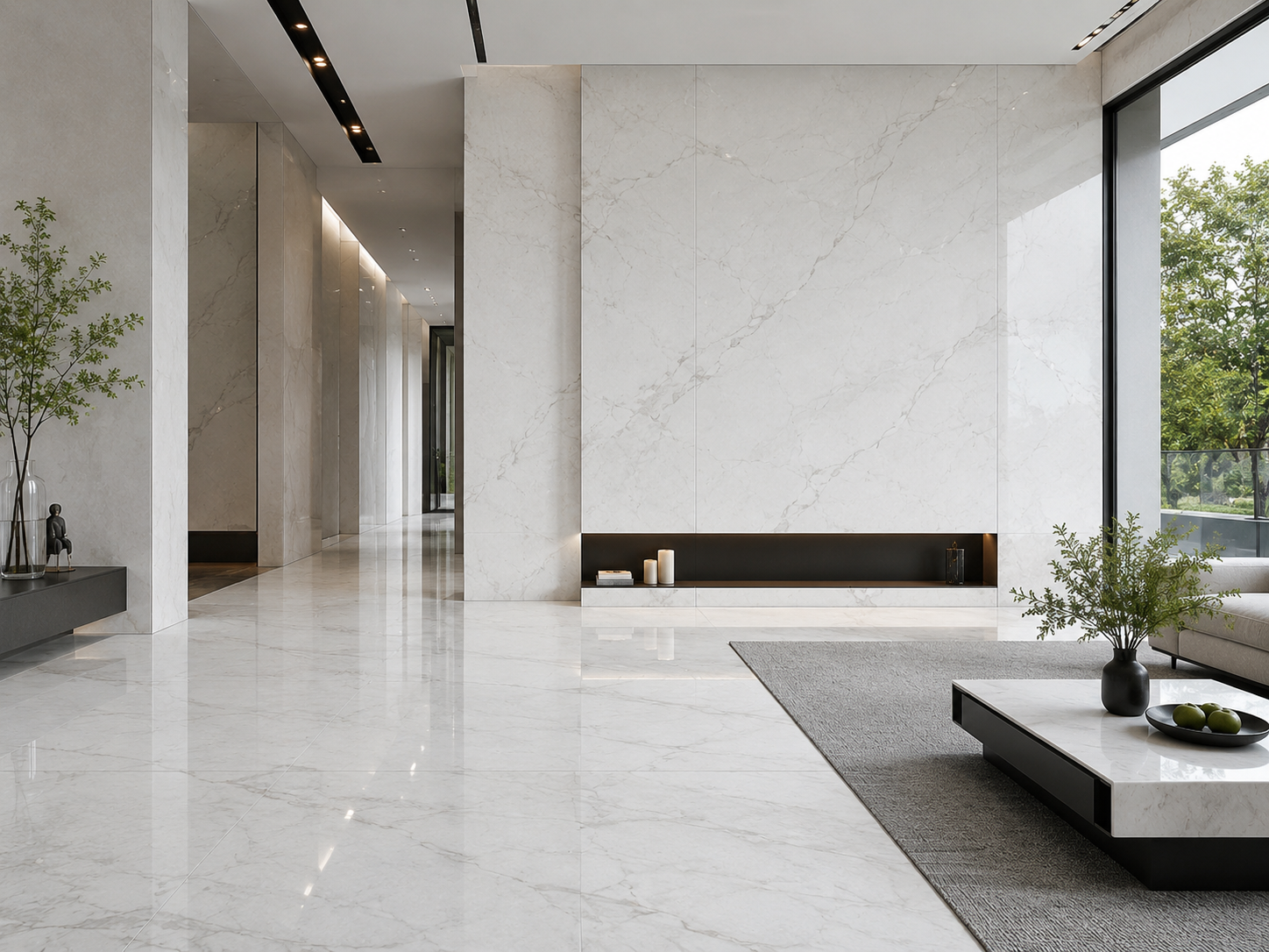 Thi Công Ốp Lát Đá Marble Trắng Tự Nhiên – Giải Pháp Sang Trọng, Bền Đẹp Từ Xuân Ngọc Phát